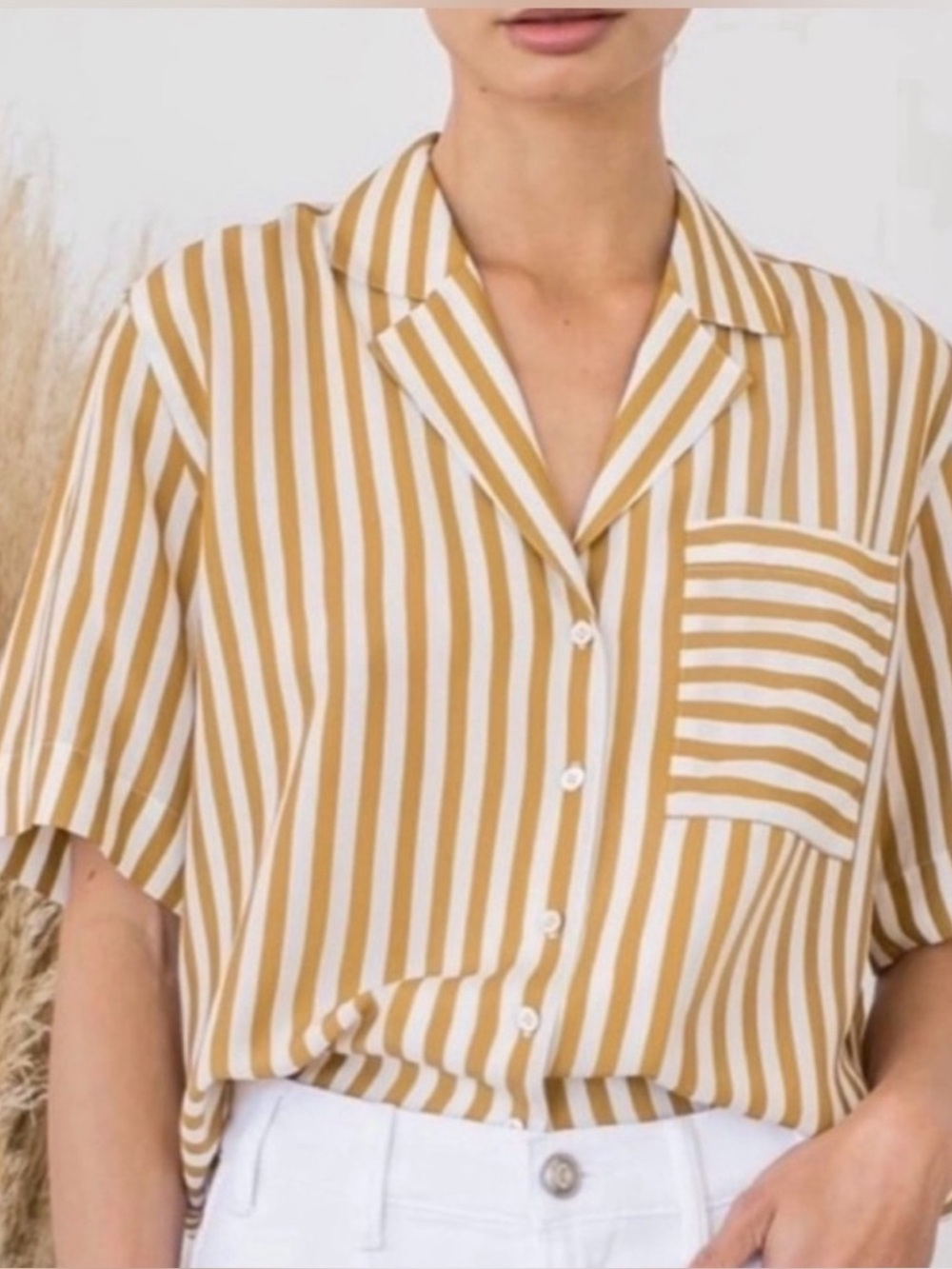 AYR "The Pool Boy" Shirt in White/Gold